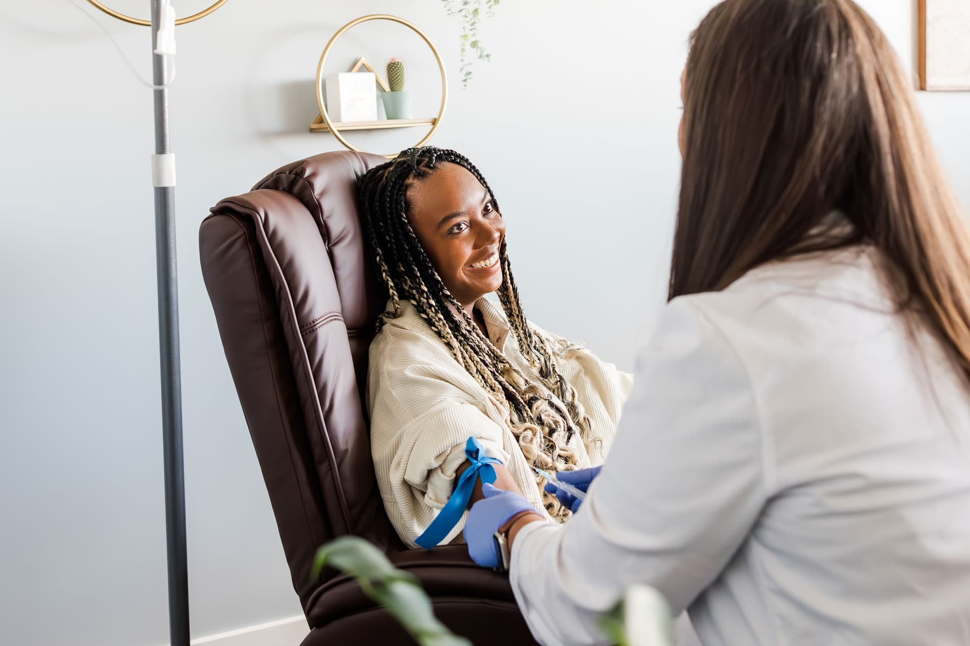 Woman receiving peptide therapy at Avara Medical in Provo, Utah