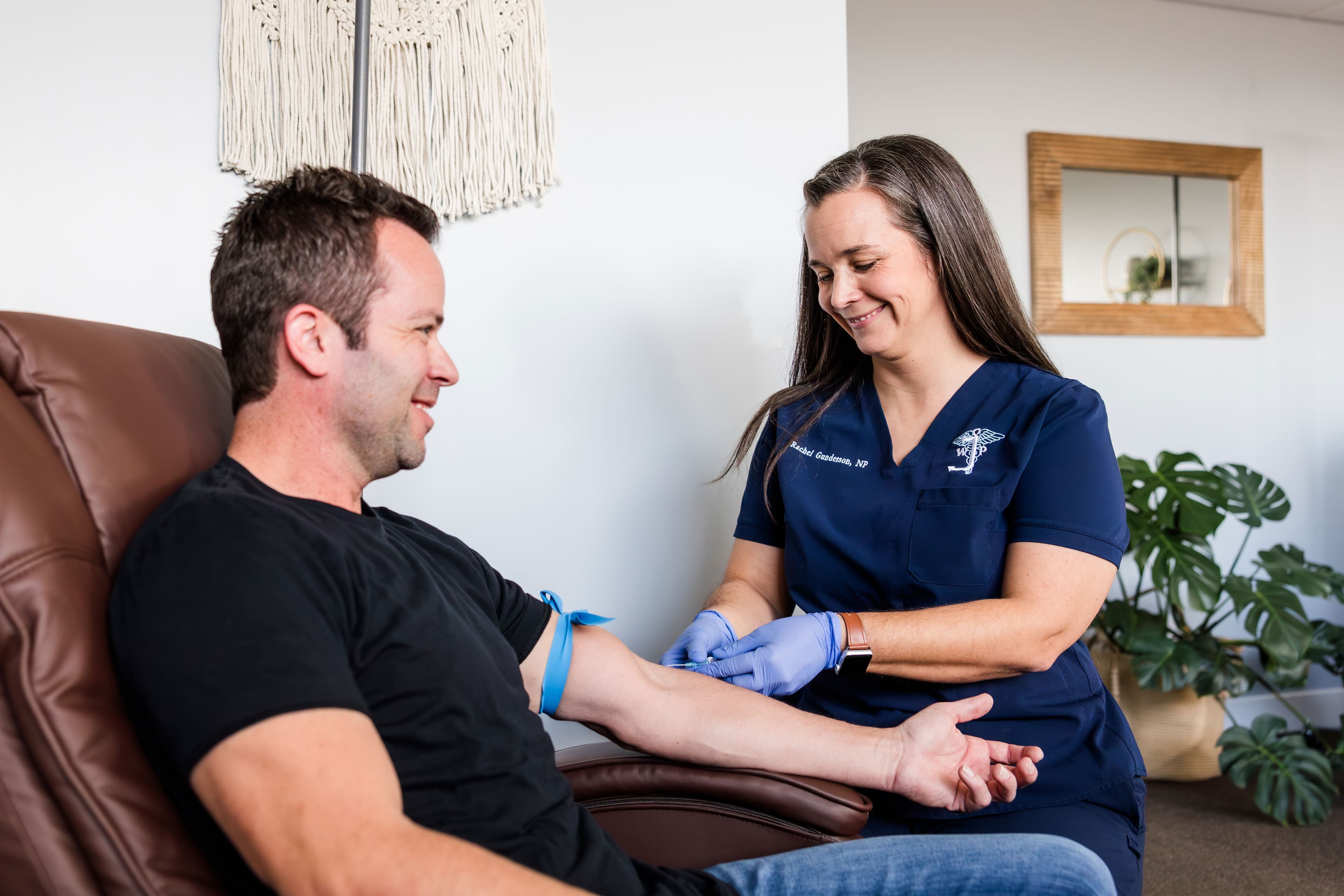 Man receiving sexual health treatment at Avara Medical in Provo, Utah